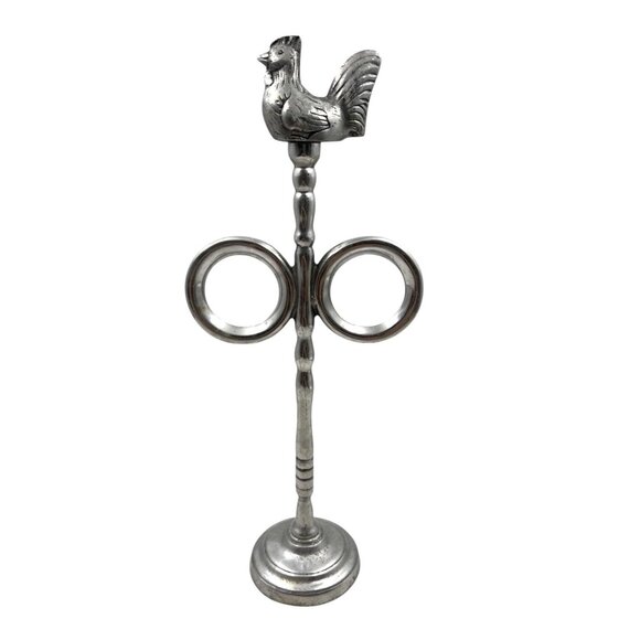 No Brand Other - Vintage Aluminum Rooster Holder Stand